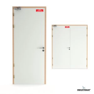 porte coupe feu bois en un et deux vantaux